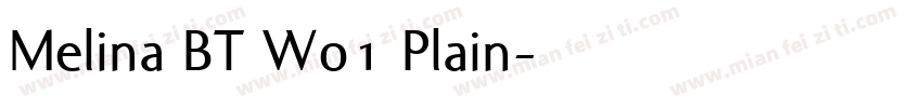 Melina BT W01 Plain字体转换